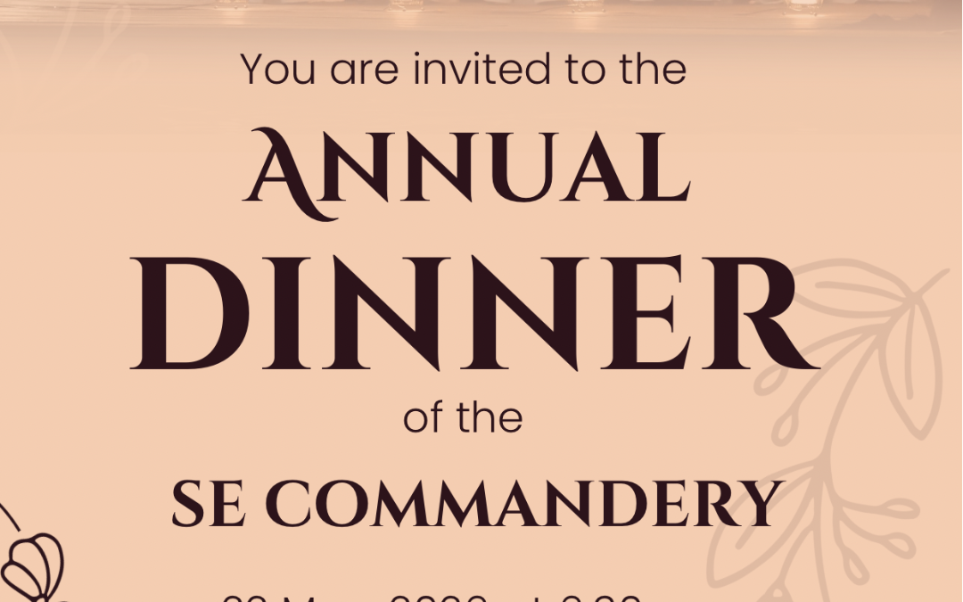 South East Commandery Annual Dinner – 22 May, 2026